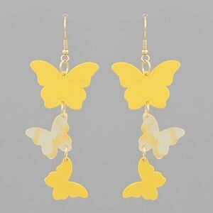 Butterfly 3 Drop Earrings